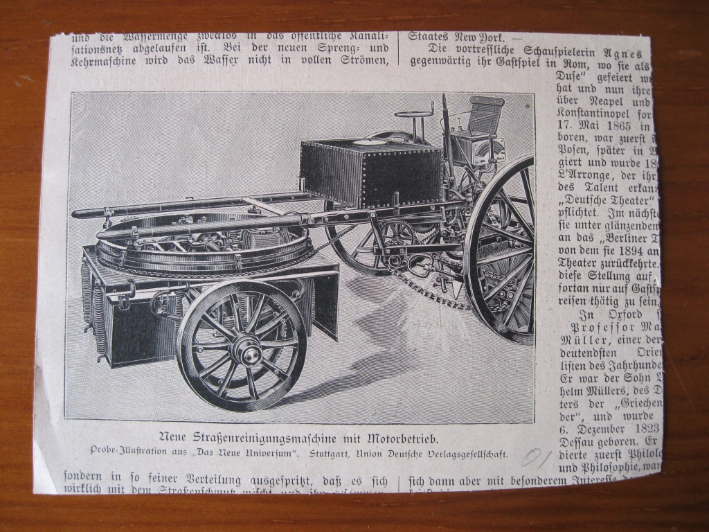 Nuevo modelo de vehículo de la época, circa 1901. Anónimo